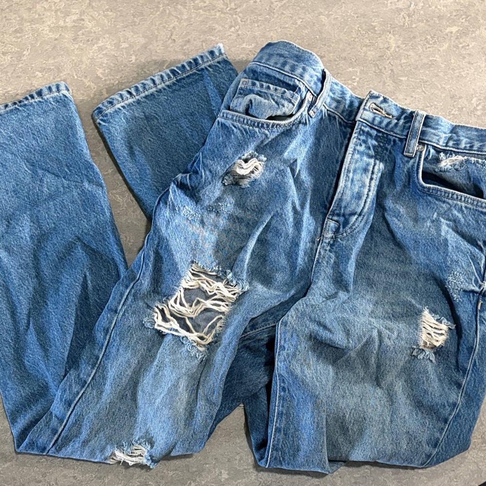 Free People vintage Distressed Blue Jeans